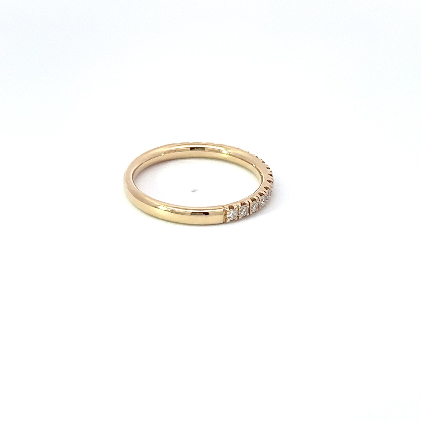 Bandring | 14k geelgoud | zetting met diamant 0.32ct totaal
