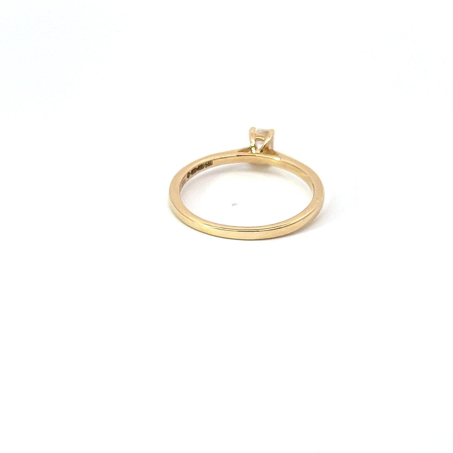 Emerald-cut Baquette Verlovingsring in Geelgoud