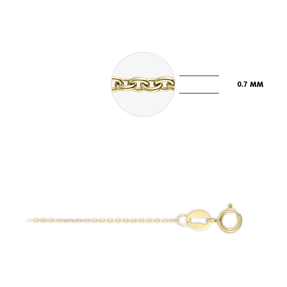 Armband | 14k goud | 1 straatbalk | 17 + 3 cm