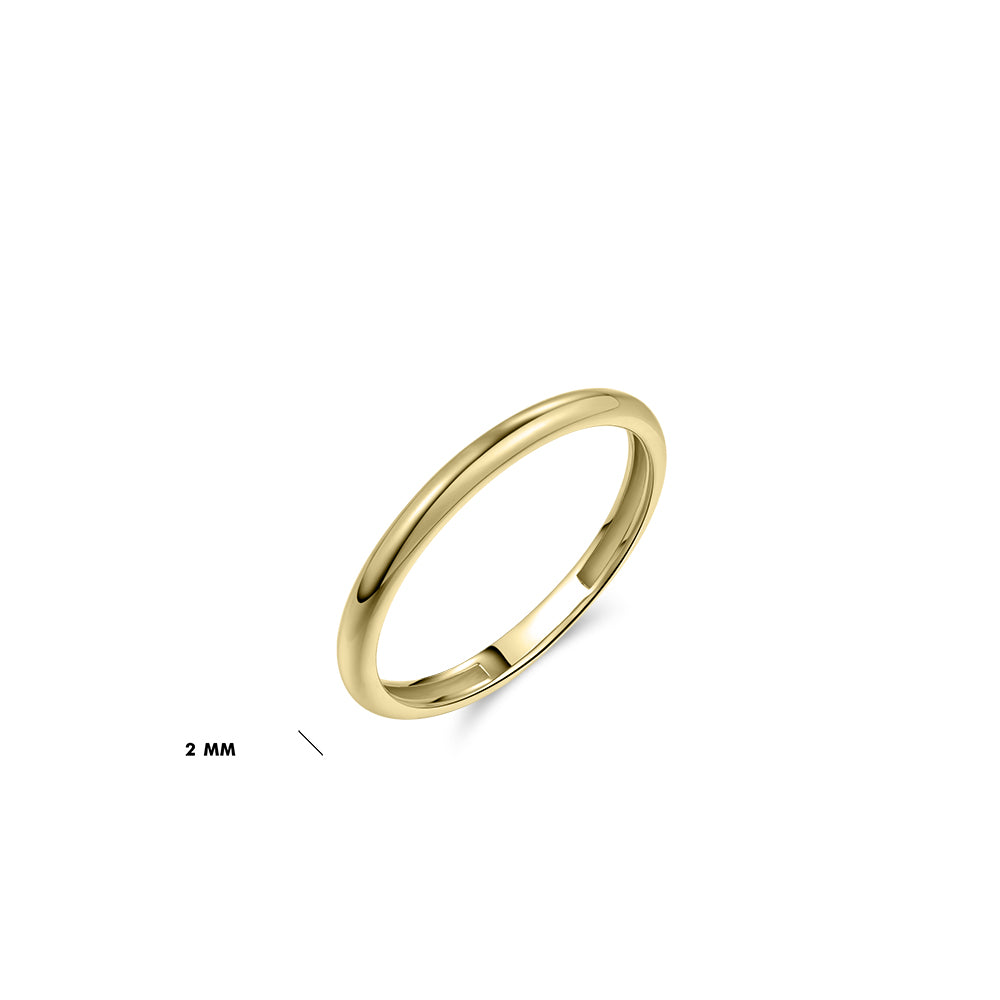 Bandring | 14k goud | 2 mm breed