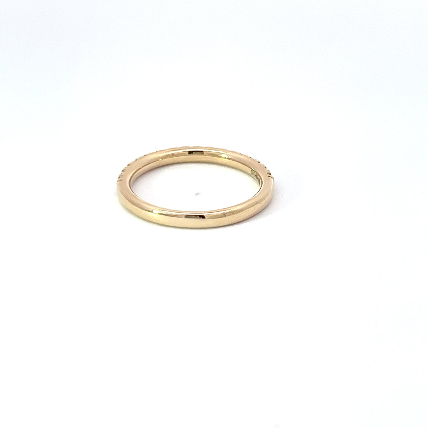 Bandring | 14k geelgoud | zetting met diamant 0.32ct totaal