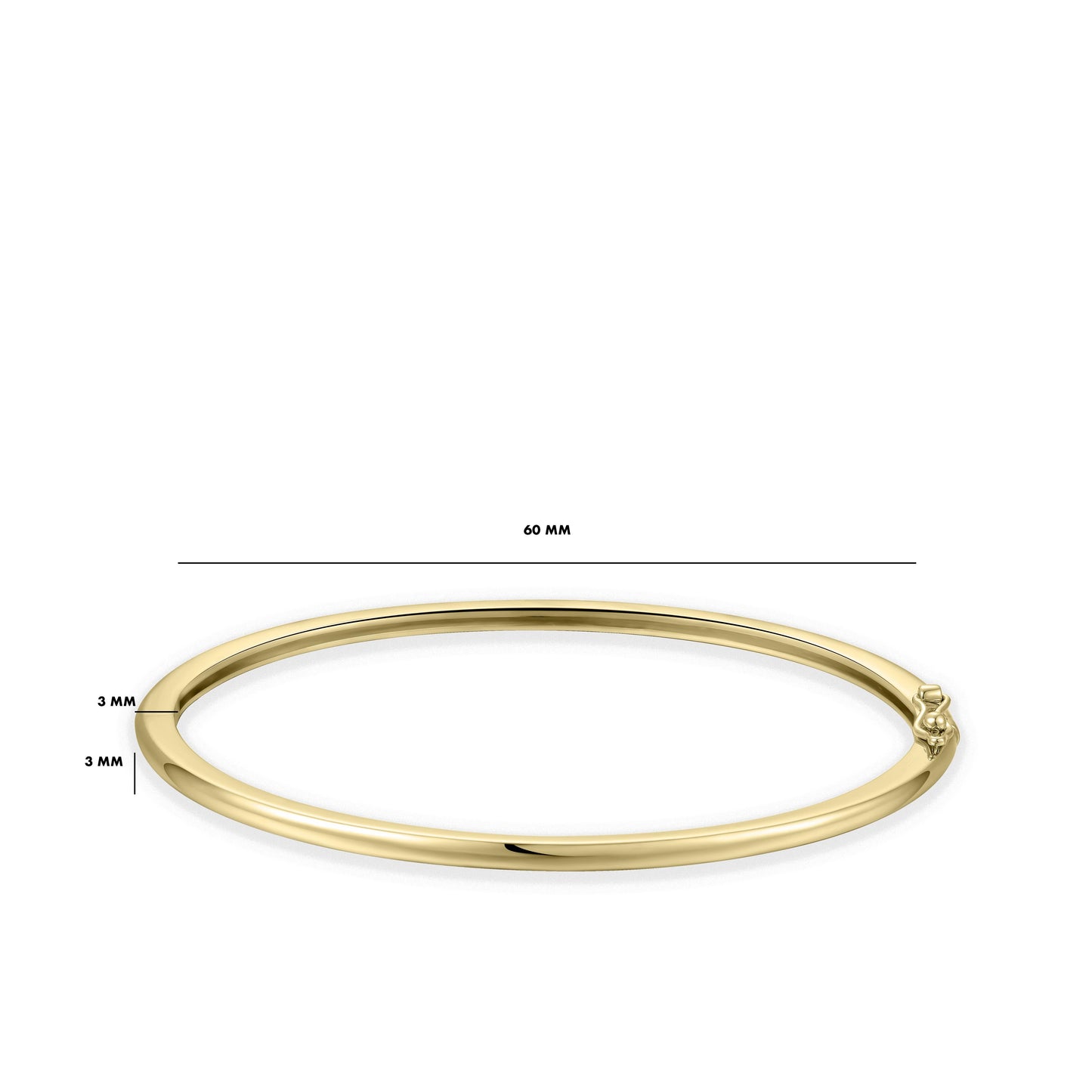 Gouden Bangle | 14k goud | 60mm 