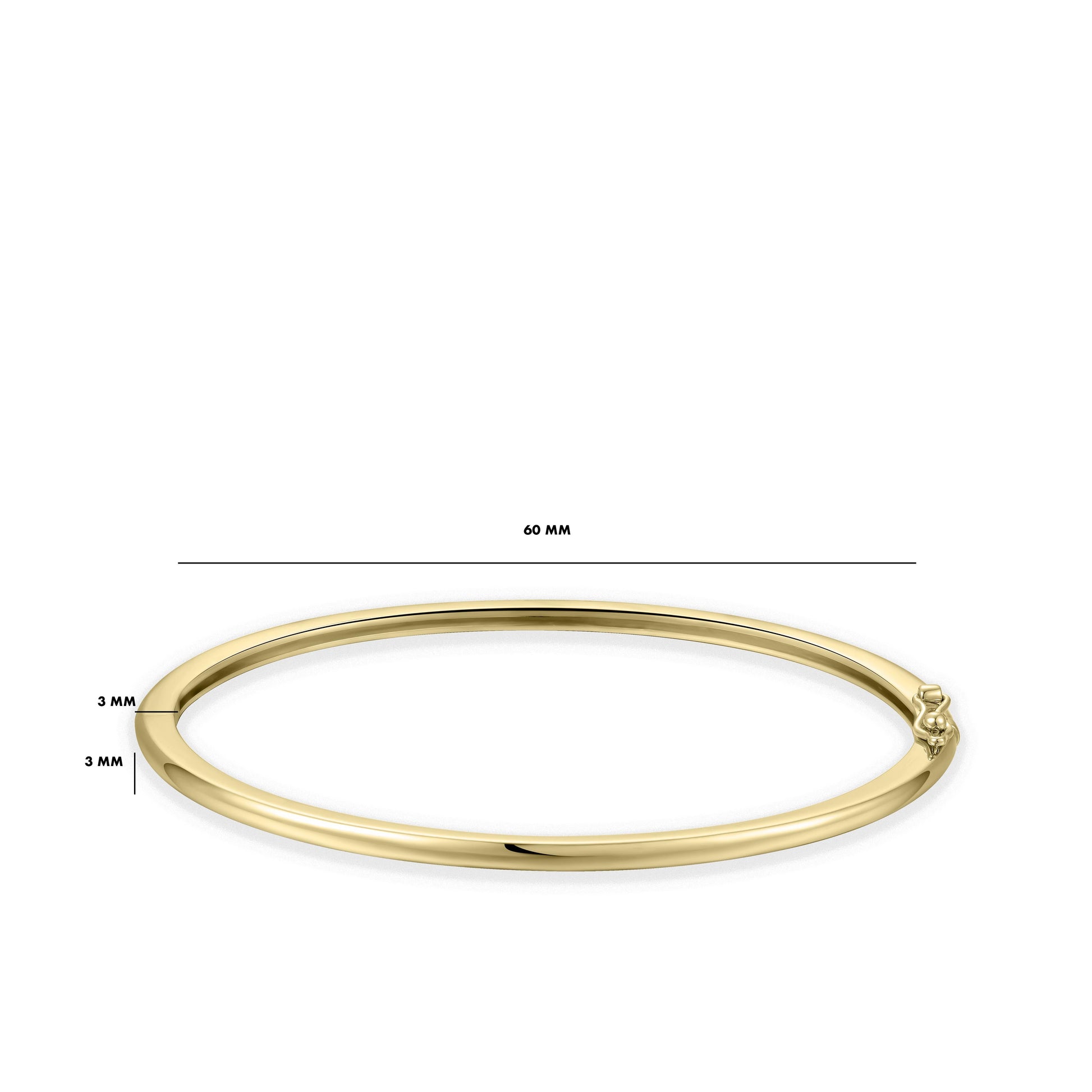 Gouden Bangle | 14k goud | 60mm 
