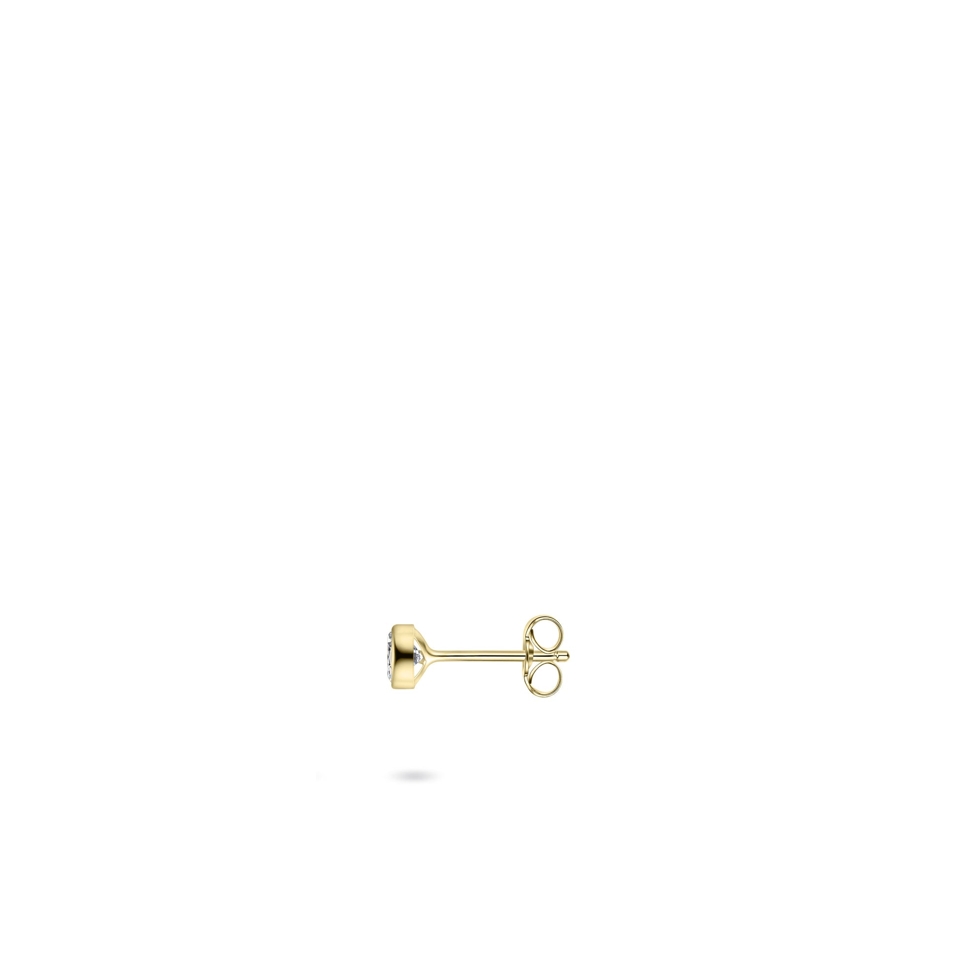 Oorstekers | 14k goud | Zirkonia | 3 mm