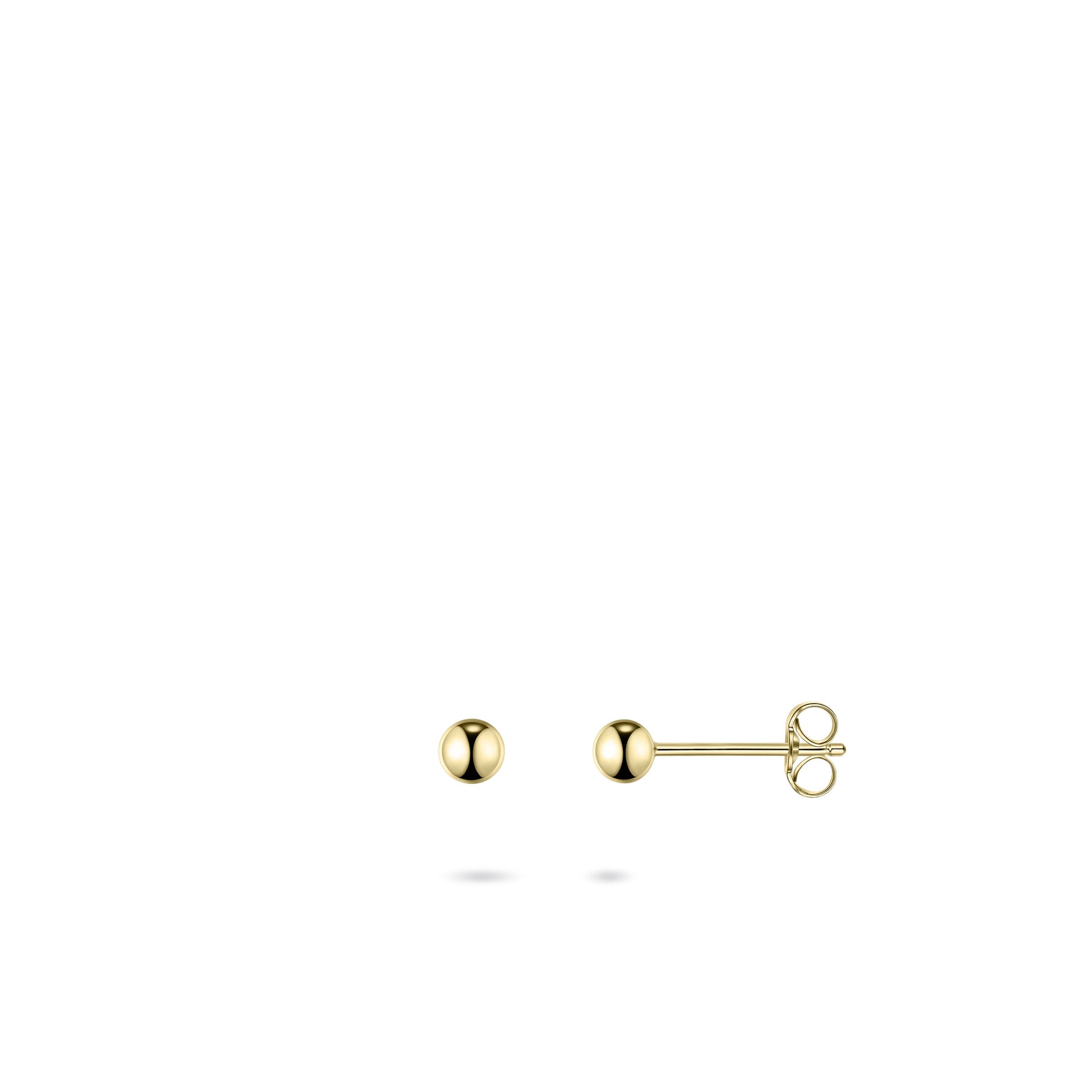 Bol Stud Oorbellen | 14k goud | 3 mm