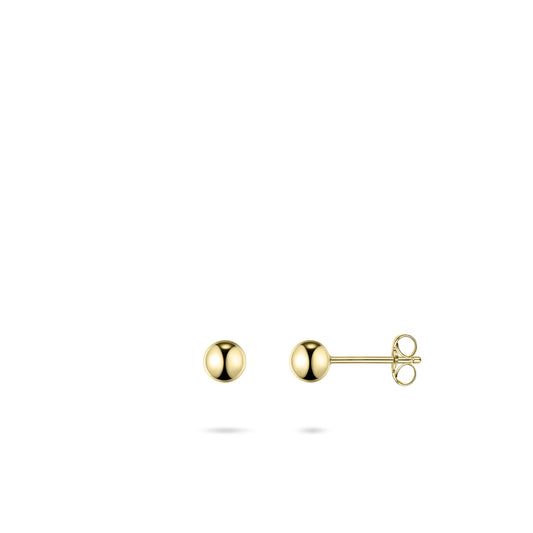 Bol Stud Oorbellen | 14k goud | 4 mm