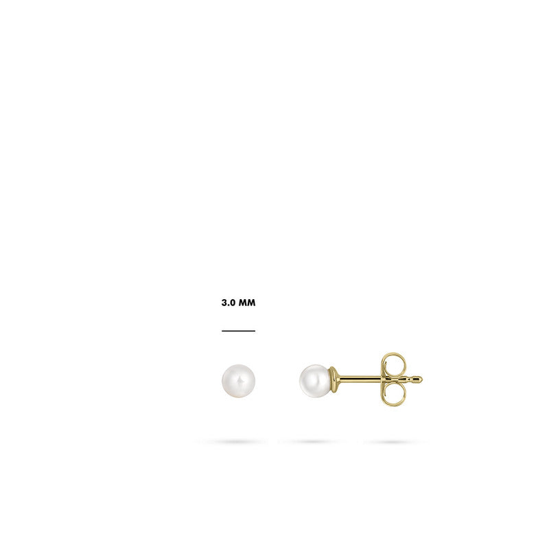 Oorstekers | 14k goud | 3 mm
