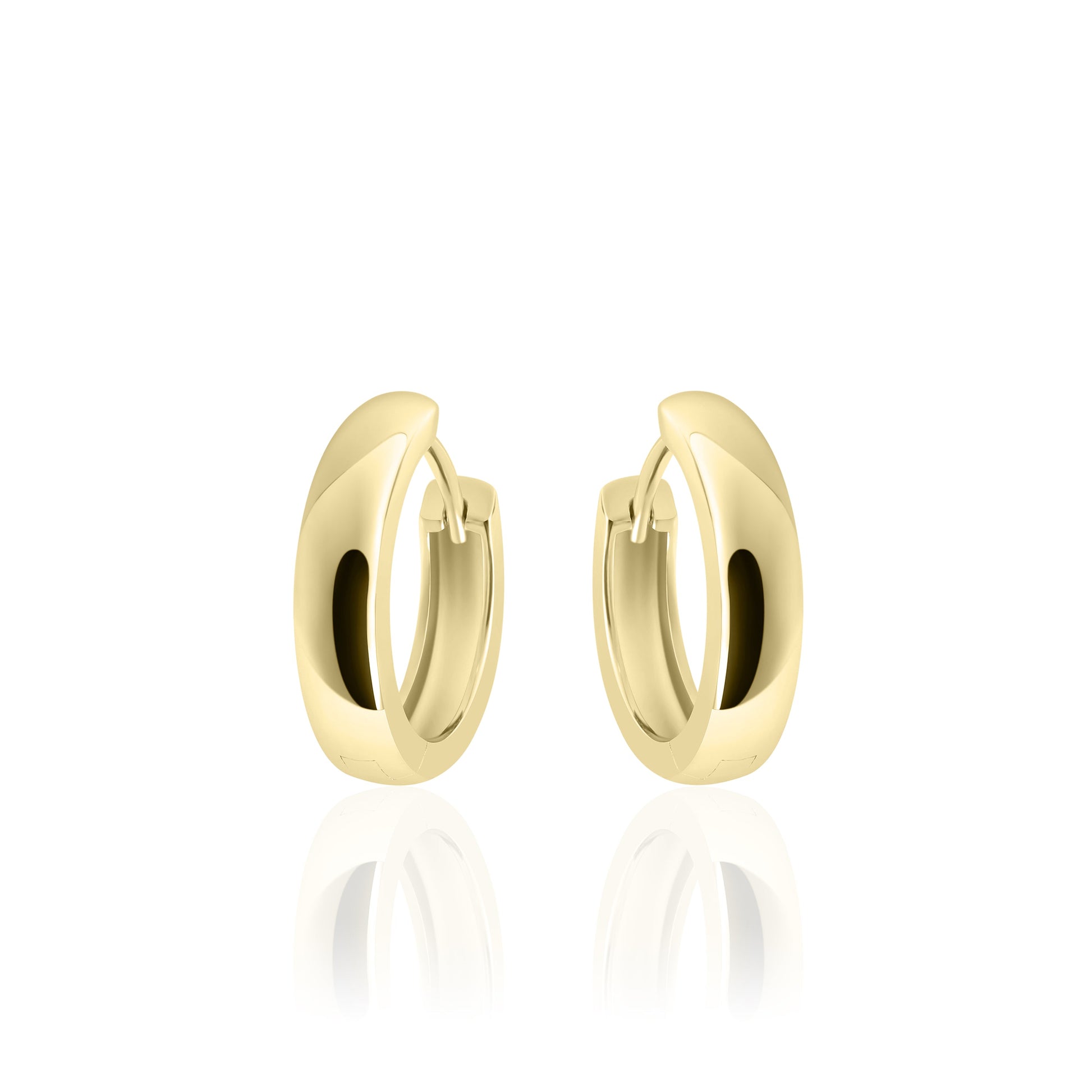 Hoops Oorbellen | 14k goud | 4 x 18 mm 