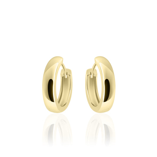 Hoops Oorbellen | 14k goud | 4 x 18 mm 