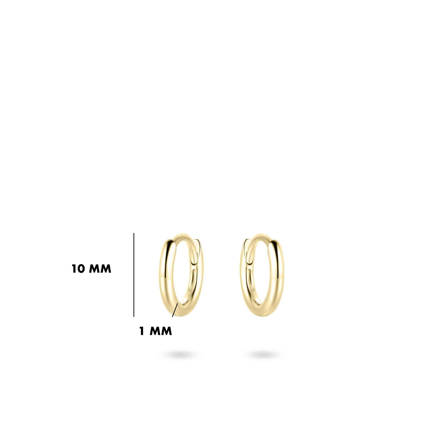 Delue Hoops | 14k Gold 1  10 mm 