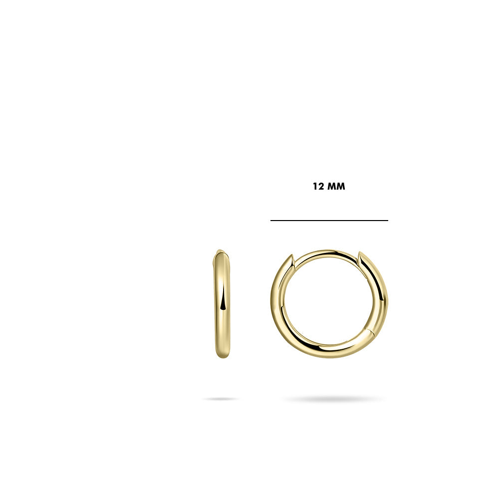 Delue Hoops | 14k Gold 1  12 mm 