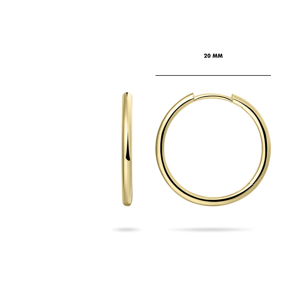 Delue Hoops | 14k Gold 1  20 mm 