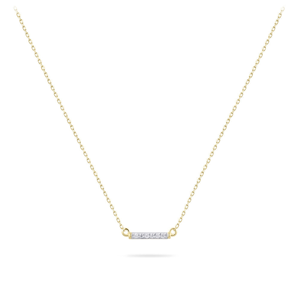 Staafketting | 14k goud | 38 + 4 cm