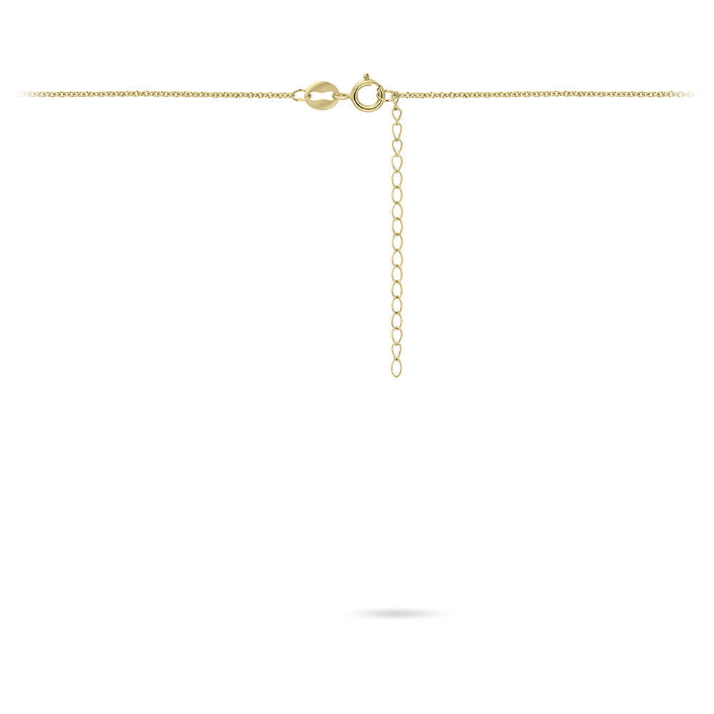 Ketting met gepolijste kraal | 14k goud | 38 + 4 cm