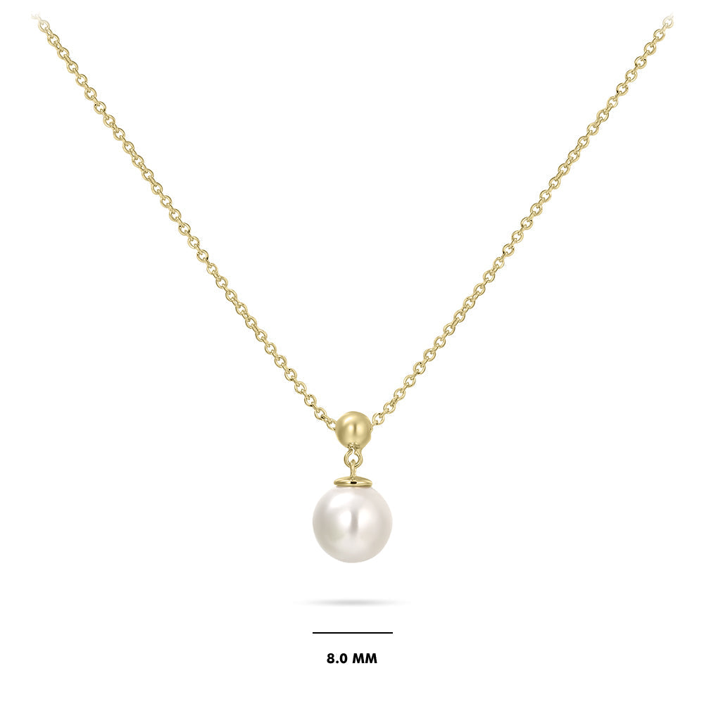 Parelketting | 14k goud | 42 + 3 cm