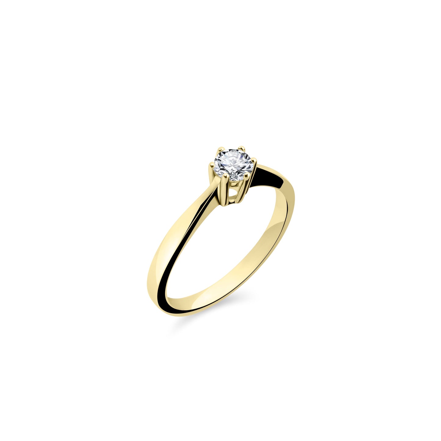 Klassieke Solitaire ring | 14k goud | 3 mm steen