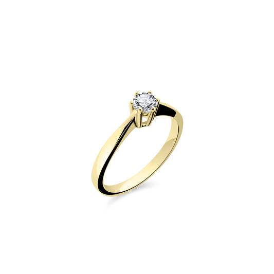 Klassieke Solitaire ring | 14k goud | 3 mm steen
