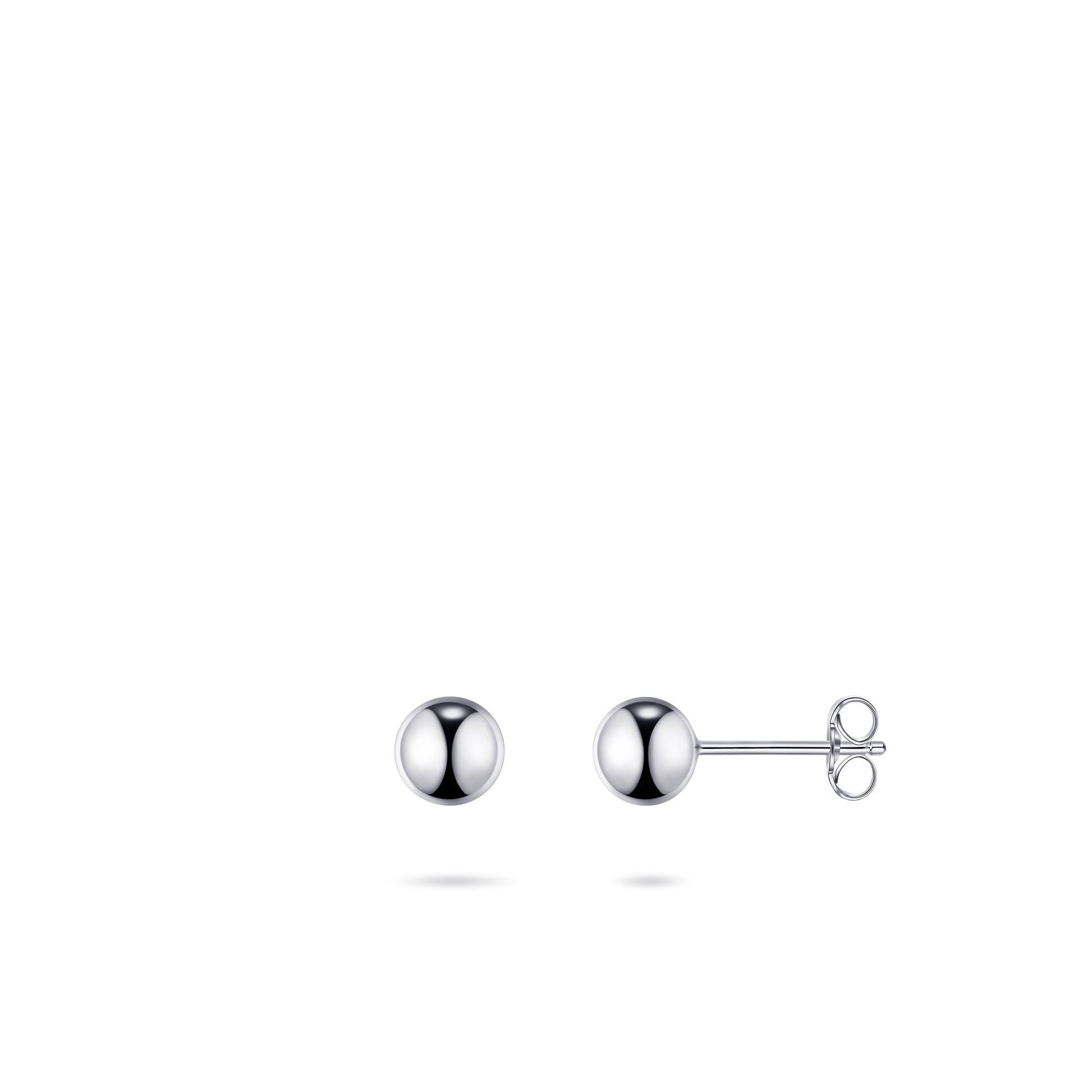 Oorknopjes | 14k Witgoud | 5 mm