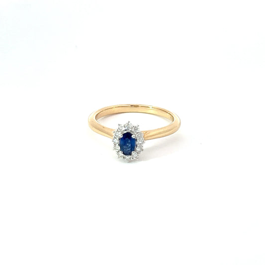 Edelsteen Ring Blauwe Saffier